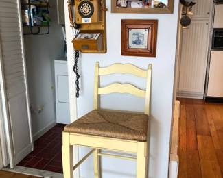 Wall phone, Bar Height Chair