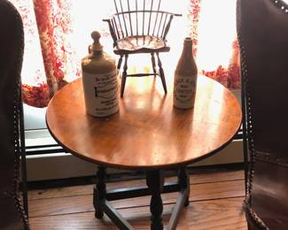 David LaFort Table, Bottles, Doll's Windsor Chair