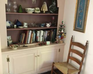 Books, Decor, Ladder Back Chair