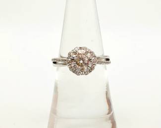 Moissanite Sterling Silver Ring