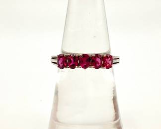 Pink Touraline Sterling Silver Ring