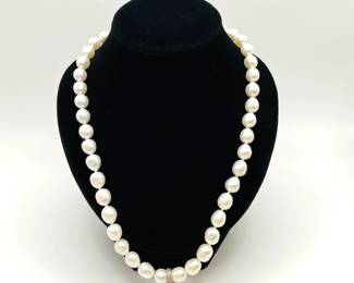 IPS Pearl Necklace with Sterling Silver Accents