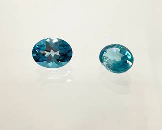 Blue Topaz Oval Cut Gemstones
