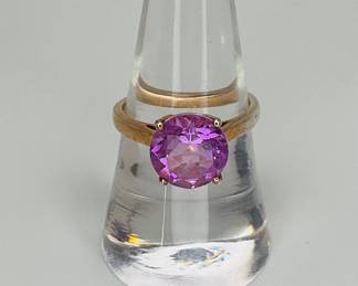 Rose Gold Over Sterling Silver Light Amethyst Ring