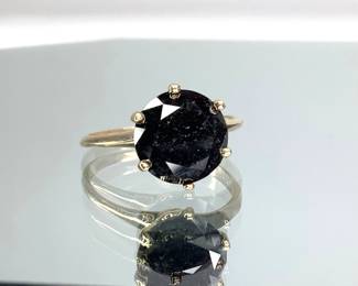 10K Gold Black Diamond Ring