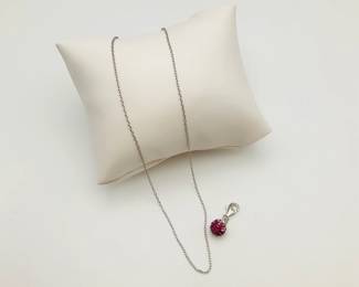 Sterling Silver Necklace with CZ Pendant