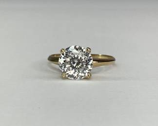 10K Gold Moissanite Solitaire Ring