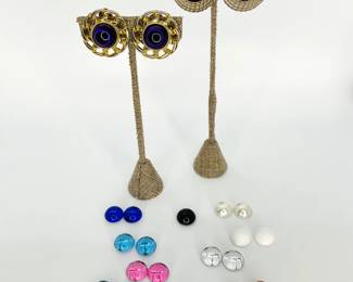 Clip-On Earrings with Magnetic Interchangeable Jewels