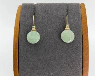 Light Green Stone Earrings