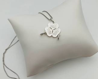 Sterling Silver 3-Way "Best Friends" Pendant with Silver Chain
