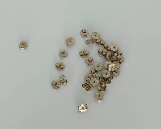 10K White Gold Earring Backs
