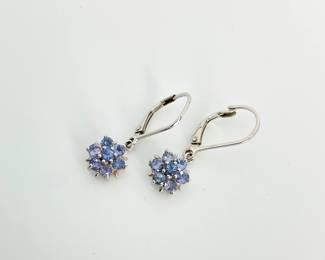 Tanzanite Sterling Silver Drop Earrings