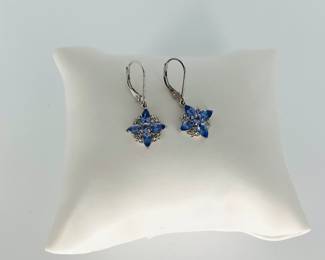 Tanzanite Sterling Silver Drop Earrings