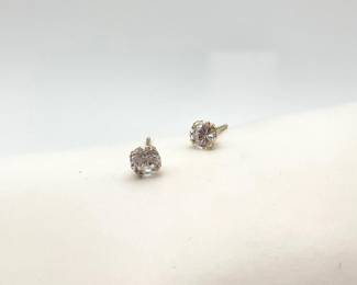 14K Gold CZ Earrings