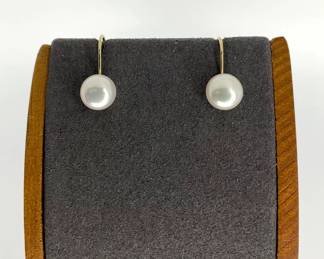 14K Gold Pearl Earrings