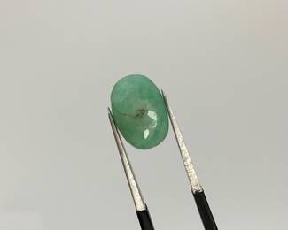 Natural Emerald Oval Cut Gemstone