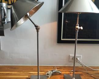 Estate Sale Articulated Lamps, one works, the other needs some help.