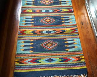 Southwest style hand loomed beautiful runner.