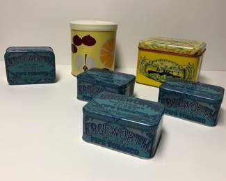 Collection of MCM metal containers.