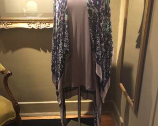 Garnet Hill dress with Free People cotton wrap, size small.