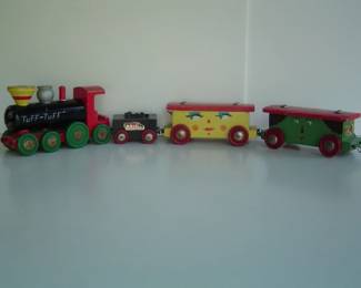 Early 1950's Brio Train Set.  All original paint, great condition!