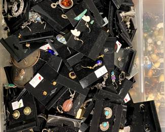 Hundreds of Turquoise, Silver and Gemstone Earrings