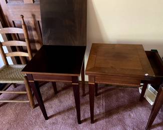 Folding End Tables, expandable to card table size