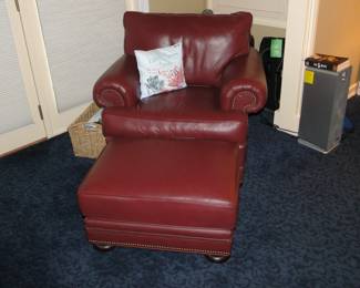 Chesterfield Chair and ottoman $275