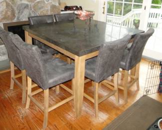Kitchen table with 6 chairs 54" square x36 $400