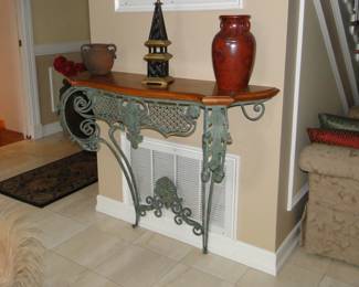 Iron table that gets screwed to wall 43 1/2x14 $75