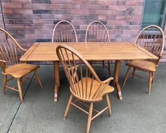 Lot 002   
Family-Time Dining Table and Chairs