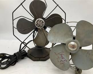 Lot 029   
Vintage GENERAL ELECTRIC & KOLDAIRE METAL Fans