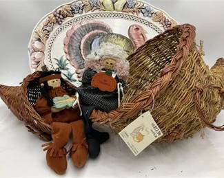 Lot 044  
“ Share The Harvest “ Vintage 1950’s LEFTON TURKEY Platter