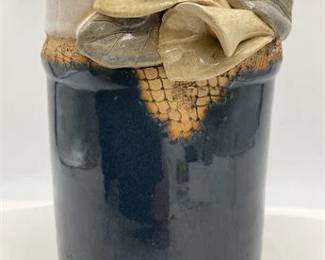 Lot 052   
Signed Stoneware PEACE LILLY Vase