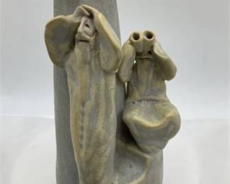 Lot 053   
“ Unique Eye To The Sky” Signed Bud Vase