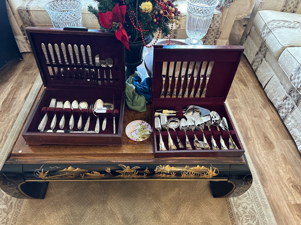 Sterling silver & silver plated in right case