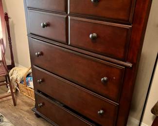 Chest matches bed and end tables