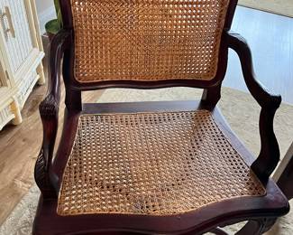 Wide cane vintage chair