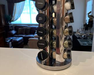 Spice rack with spices 