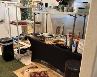 Area rugs and kitchenware & spices 