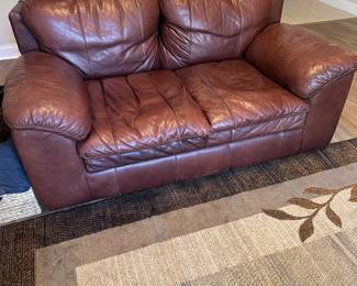 Leather loveseat 