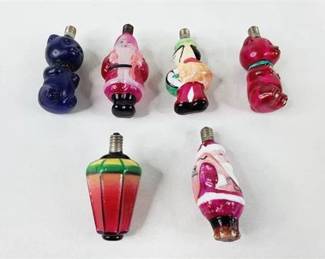 Lot 032   15 Bid(s)
Figural Christmas Light Bulbs (6)