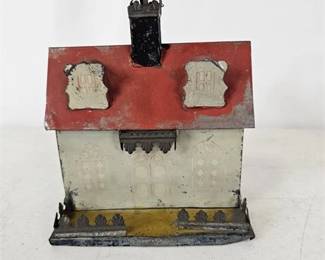 Lot 308   10 Bid(s)
Vintage Tin Litho House Bank