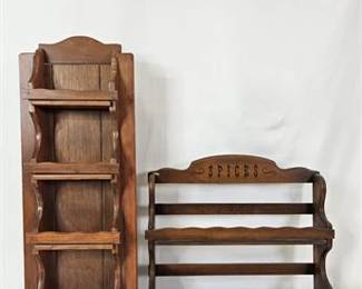 Lot 331   0 Bid(s)
Wood Wall Shelves / Spice Rack