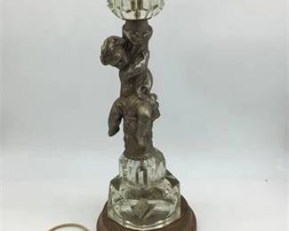 Lot 111   0 Bid(s)
Vintage lamp glass and metal