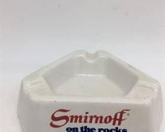 Lot 268   0 Bid(s)
Smirnoff on the rocks ashtray