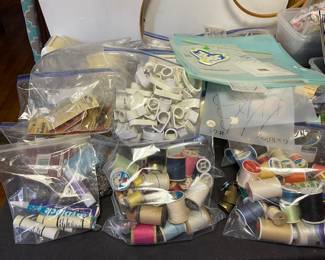 Lots of sewing supplies!