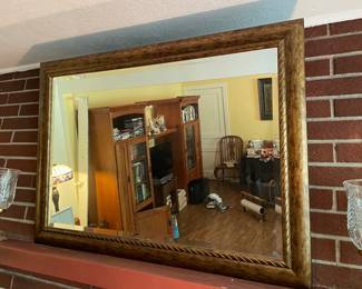 Large beveled mirror