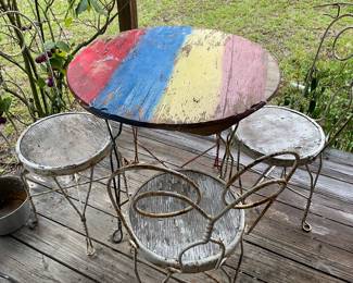 Project iron table and chair set