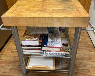 Rolling butcher block